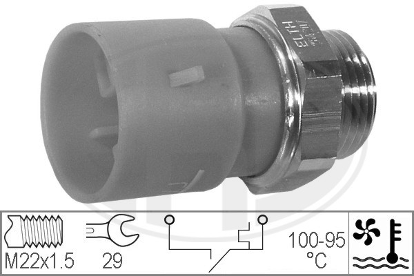 Comutator temperatura, ventilator radiator 330301 ERA