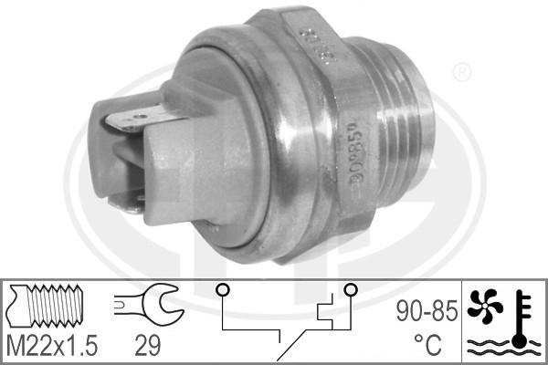 Comutator temperatura, ventilator radiator 330563 ERA