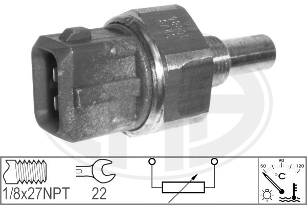 Senzor,temperatura lichid de racire 330587 ERA