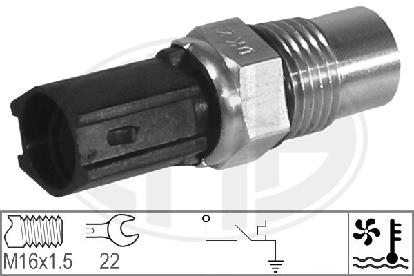 Comutator temperatura, ventilator radiator 330620 ERA
