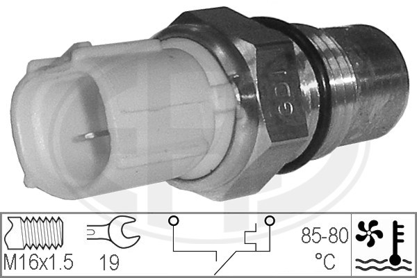 Comutator temperatura, ventilator radiator 330633 ERA
