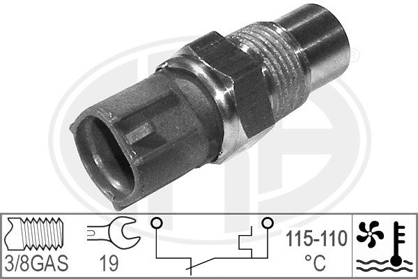 Comutator temperatura, ventilator radiator 330667 ERA