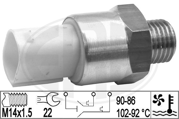 Comutator temperatura, ventilator radiator 330836 ERA