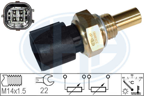 Senzor,temperatura lichid de racire 330856 ERA
