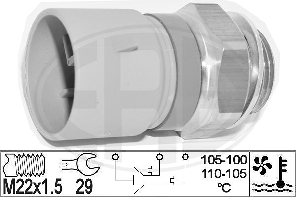 Comutator temperatura, ventilator radiator 330919 ERA
