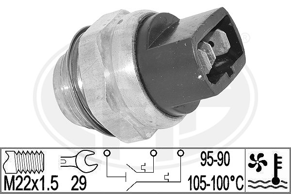 Comutator temperatura, ventilator radiator 331037 ERA