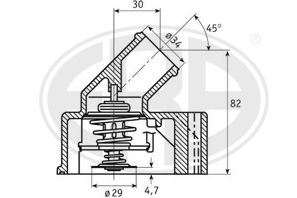 termostat,lichid racire 350249 ERA