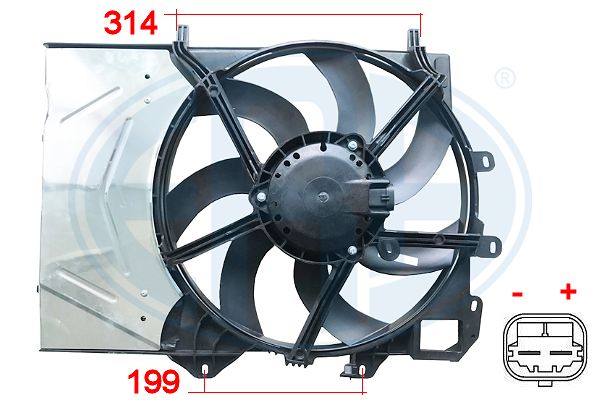Ventilator, radiator 352043 ERA