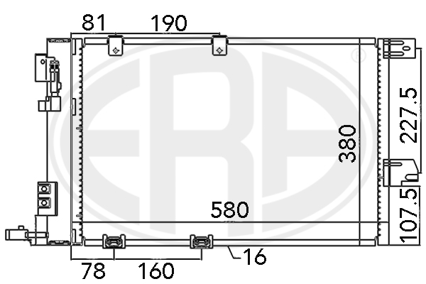 Condensator, climatizare 667043 ERA