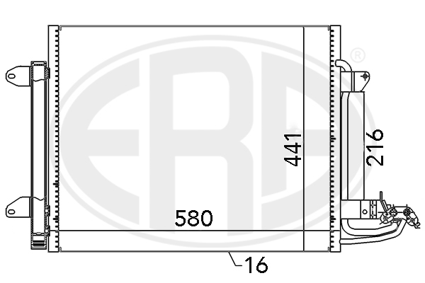 Condensator, climatizare 667054 ERA
