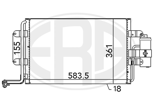 Condensator, climatizare 667062 ERA