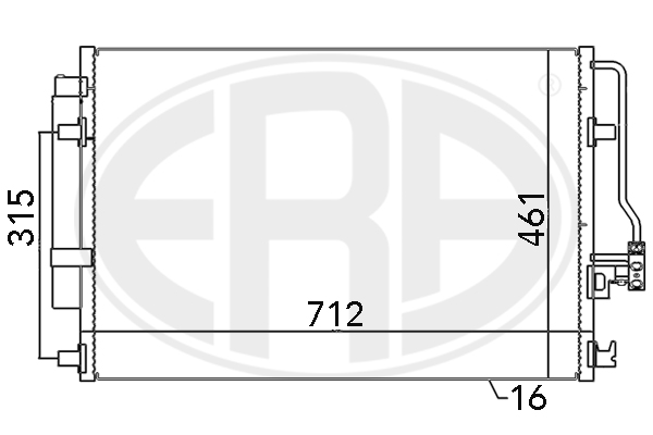 Condensator, climatizare 667110 ERA