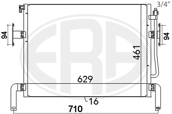Condensator, climatizare 667121 ERA