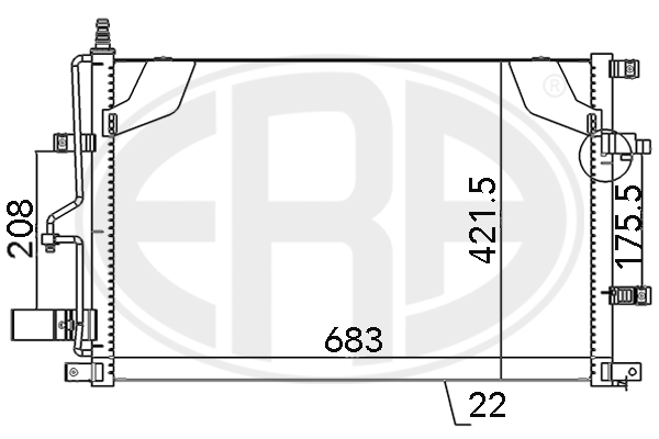 Condensator, climatizare 667124 ERA