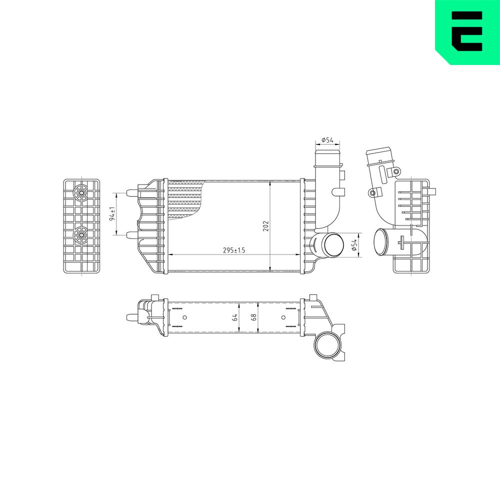 Intercooler, compresor 672070 ERA