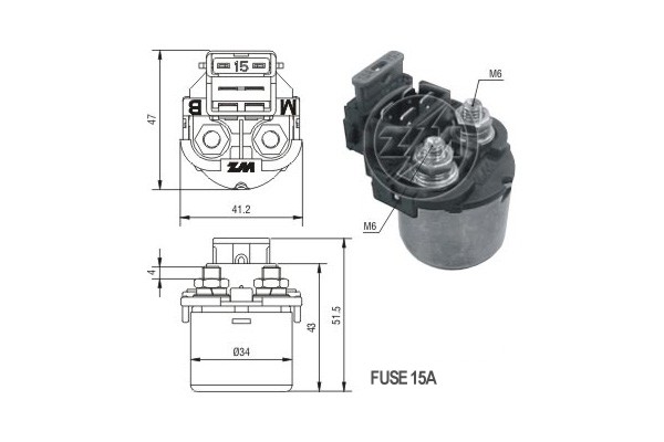 Solenoid, electromotor ZM111 ERA