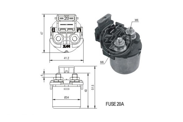 Solenoid, electromotor ZM112 ERA