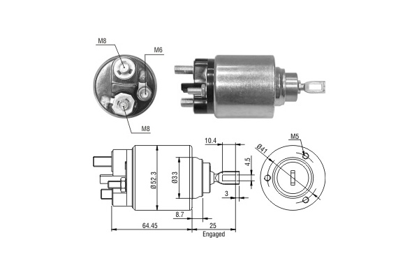 Solenoid, electromotor ZM1371 ERA