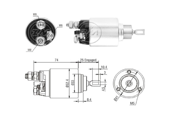 Solenoid, electromotor ZM1381 ERA
