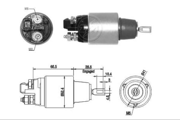 Solenoid, electromotor ZM1382 ERA
