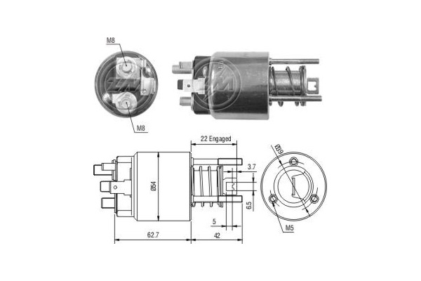 Solenoid, electromotor ZM1395 ERA