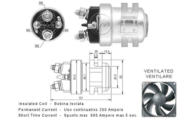Solenoid, electromotor ZM1404 ERA