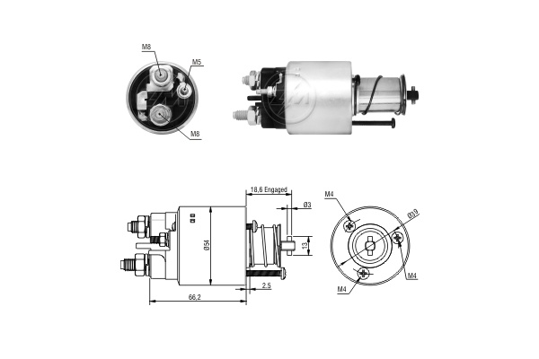 Solenoid, electromotor ZM1497 ERA