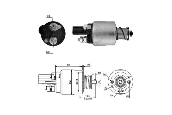 Solenoid, electromotor ZM1498 ERA