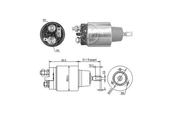 Solenoid, electromotor ZM1575 ERA