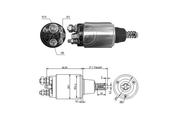 Solenoid, electromotor ZM1640 ERA