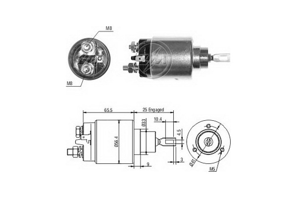 Solenoid, electromotor ZM1777 ERA