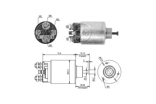 Solenoid, electromotor ZM1860 ERA