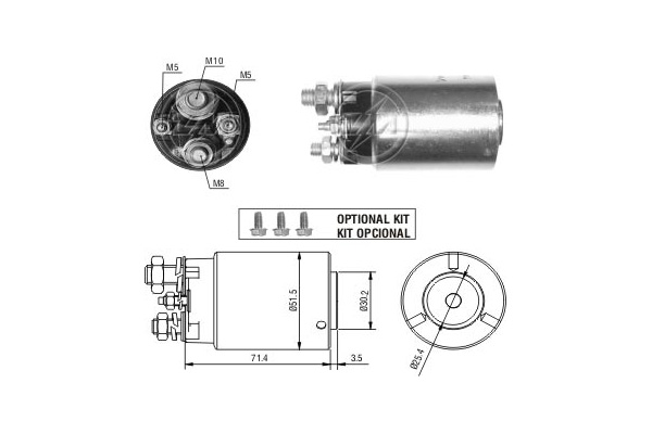Solenoid, electromotor ZM1862 ERA