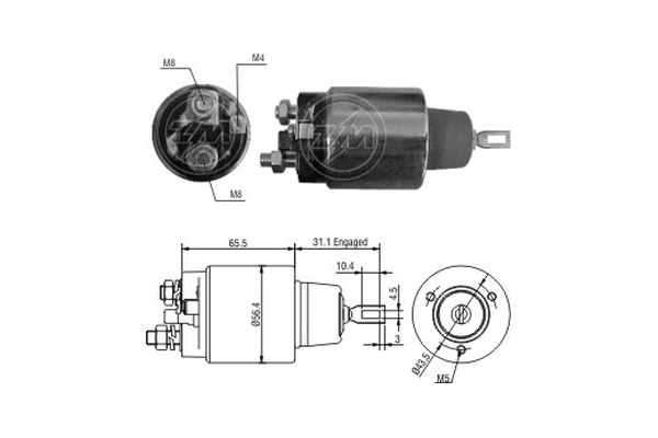 Solenoid, electromotor ZM1975 ERA