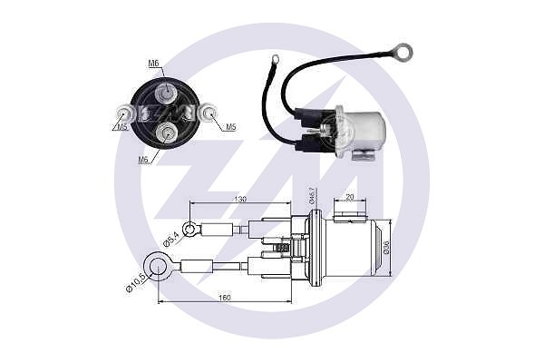 Solenoid, electromotor ZM2408 ERA
