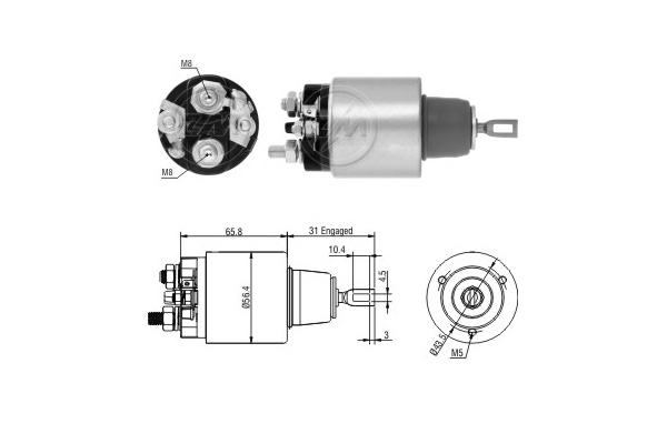 Solenoid, electromotor ZM2475 ERA