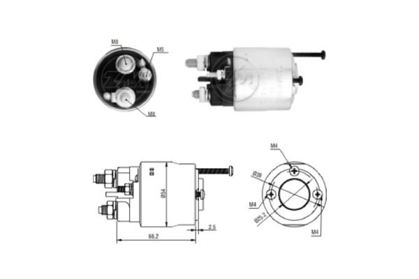 Solenoid, electromotor ZM2496 ERA