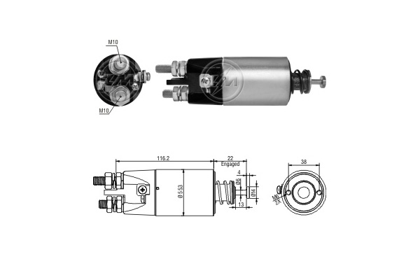 Solenoid, electromotor ZM2897 ERA