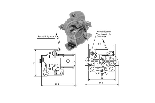 Solenoid, electromotor ZM2901 ERA