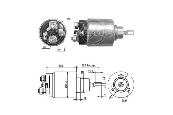Solenoid, electromotor ZM3473 ERA