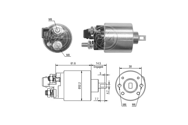 Solenoid, electromotor ZM3482 ERA