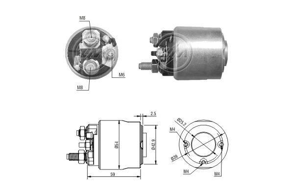 Solenoid, electromotor ZM3495 ERA