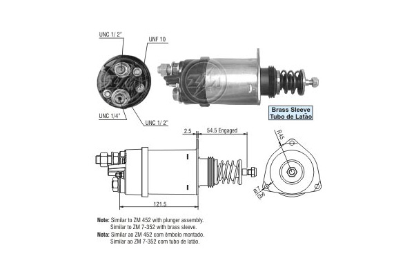 Solenoid, electromotor ZM352 ERA