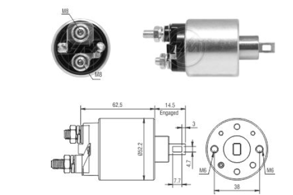 Solenoid, electromotor ZM3710 ERA