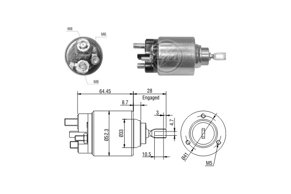 Solenoid, electromotor ZM371 ERA