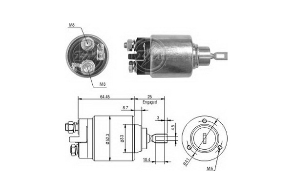 Solenoid, electromotor ZM372 ERA
