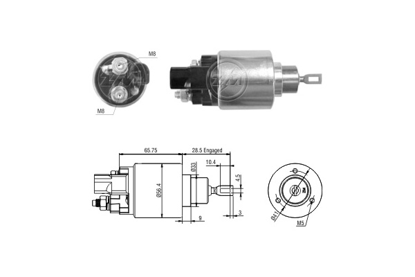 Solenoid, electromotor ZM3978 ERA