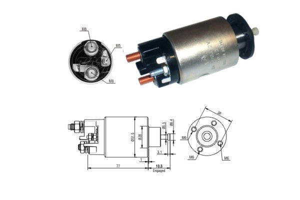 Solenoid, electromotor ZM3993 ERA