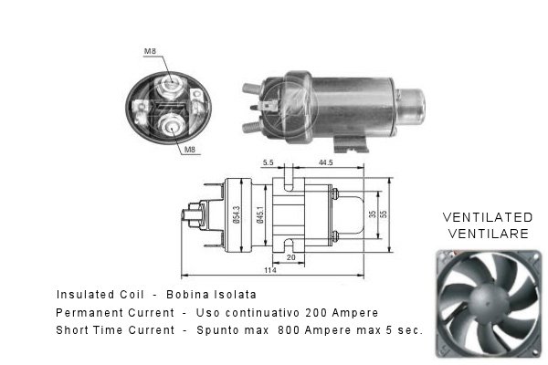 Solenoid, electromotor ZM406 ERA