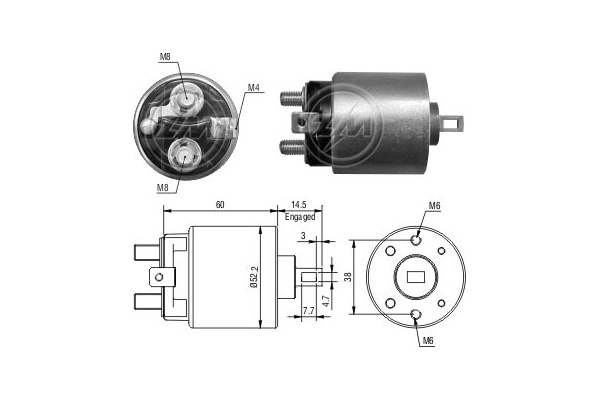 Solenoid, electromotor ZM411 ERA